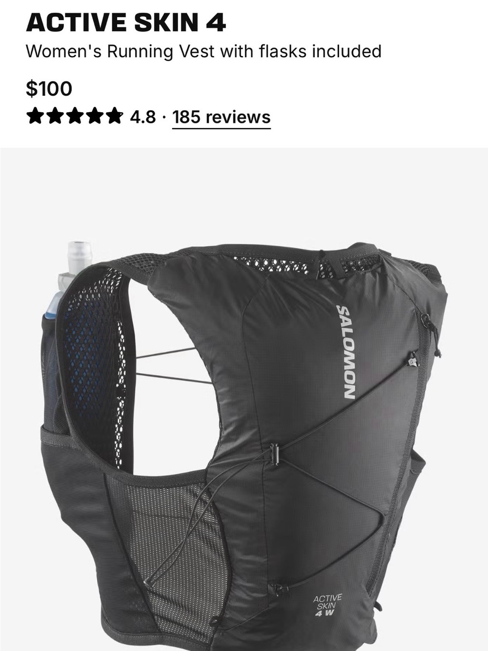 salomon active skin 4 running vest